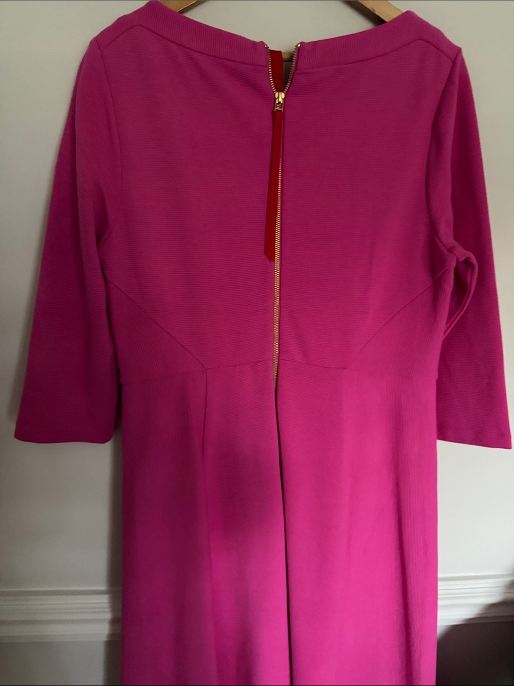Boden Women's Bright Fuchsia Fit-and-Flare Dress - Picture 3 of 3